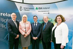 Clive Bellows, Northern Trust, Minister Mary Mitchell O’Connor, Martin Shanahan, IDA, Minister Michael Noonan and Catherine Duffy, Northern Trust Picture: Brian Gavin/Press 22