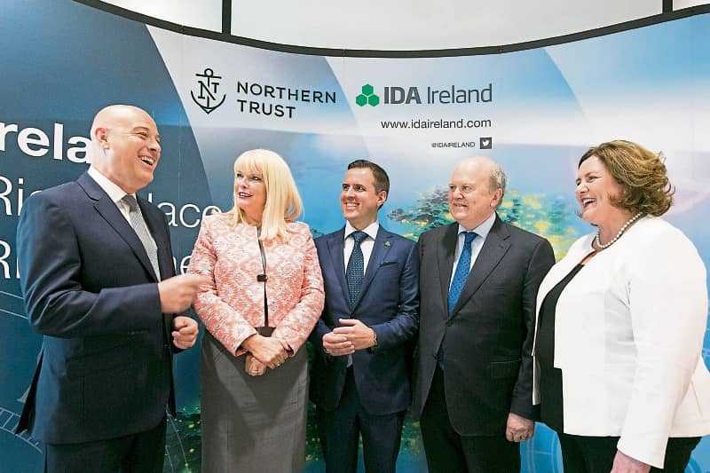 Clive Bellows, Mary Mitchell O’Connor, Martin Shanahan, Michael Noonan and Catherine Duffy at the Northern Trust announcement this week Picture: Press 22