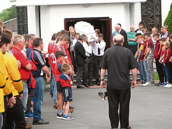 The funeral cortege of Luke O’Brien May leaving Milford Church Pictures: Dave Gaynor