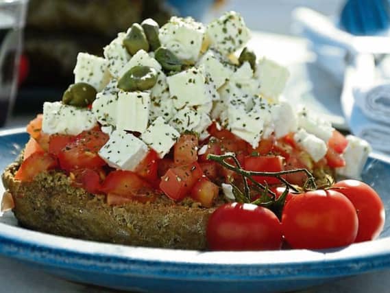 Feta cheese is a traditional Greek curd cheese, made from sheep or goats’ milk