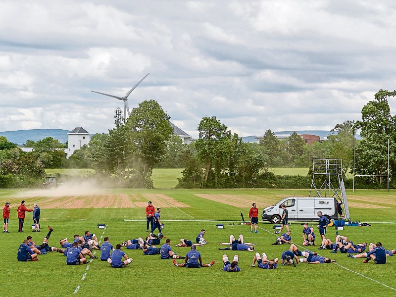 The Munster team training on the existing pitches at UL Picture: Sportsfile