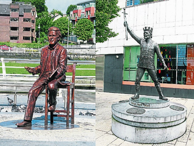 Statues of Sir Terry Wogan and Richard Harris have left a sour taste in the mouth of Cllr Gilligan, in particular, who wants them melted and resculpted Pictures: Adrian Butler
