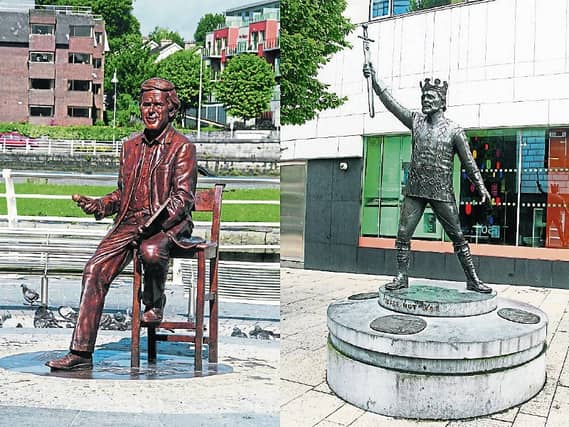 Statues of Sir Terry Wogan and Richard Harris have left a sour taste in the mouth of Cllr Gilligan, in particular, who wants them melted and resculpted Pictures: Adrian Butler