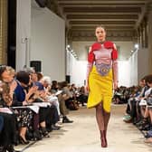 A model showcases one of the designs at last year’s LSAD Graduate Fashion Show Picture: Alan Place