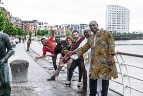 Raymond Muwaniri, Christine Meehan, David Idioh, Kevin Landers, Salah Hussein and Jules Oliver Djiopang launch Beyond Africa Picture: Keith Wiseman