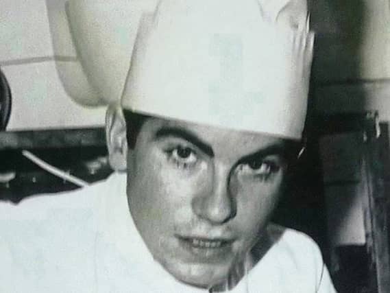 Patrick Nugent, who died aged 23, below the poster that was circulated after his death