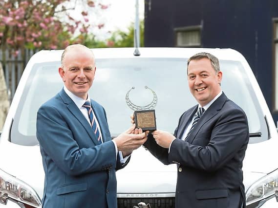 Tom Dennigan, Continental Tyres; Des Cannon, Managing Director, Gowan Distributors