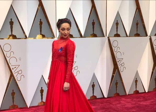 Ruth Negga arrives at the Oscars on Sunday night