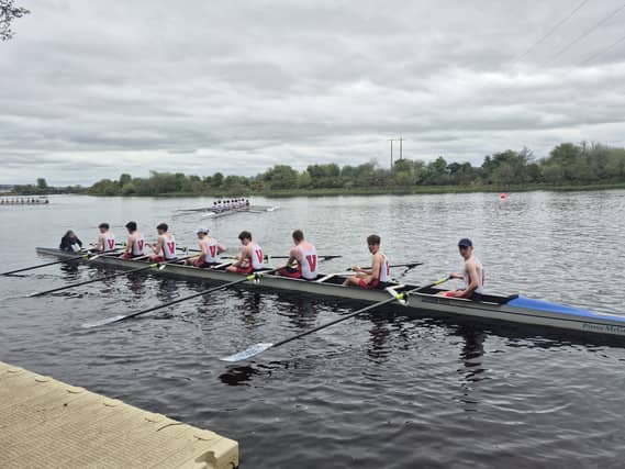 The U23 Men’s 8 crew who finished third in Ireland overall I PICTURE: Villiers Rowing Club