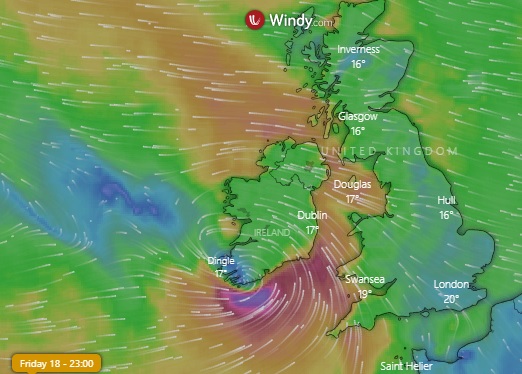 LIVE: Watch Hurricane Lorenzo as it moves towards Ireland across the Atlantic Ocean