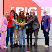 Team CRADD, students from Limerick Educate Together Secondary School who won the Mental Health Award, pictured with Kim Mackenzie-Doyle, Founder and CEO of The B!G Idea