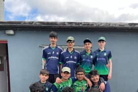 Limerick U15 XI vs Cork Harlequins: (Back row, l-r) Muhammed Aziz, Abubakar Aziz, Arham Ullah, Robert McCutcheon. (Middle row, l-r) Behroz Khan, Yousaf Ramay, Ghufran Chaudhry (Capt.), Riyan Shah (wk)