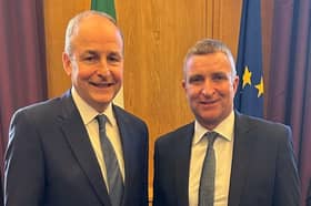 An Taoiseach Micheál Martin with Minister of State Niall Collins