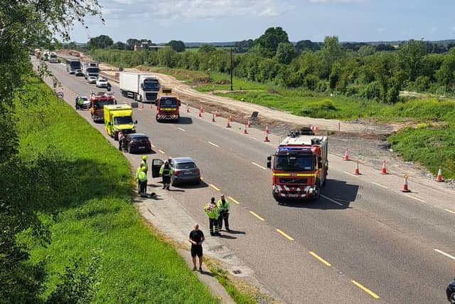 Emergency services at the scene of the incident near Adare