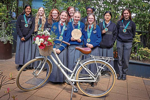 Mungret Community College in Limerick, selected as the overall winner in recognition of the outstanding work of their #andshecycles ambassadors, at the awards ceremony in Portlaoise