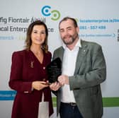 Laura Honan and Chris Fennessy, Ecoaer, winner of Innovation Award pictured at the Local Enterpise Office - National Enterprise Awards, Limerick 2026