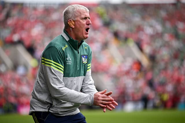John Kiely during the Munster GAA Senior Hurling Championship match between Cork and Limerick at SuperValu Páirc Uí Chaoimh earlier this year. The manager has been impressed with the ‘incremental improvements’ his side have show this year.