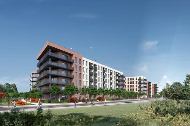 A render of the proposed new development - Plassey Way - earmarked for Canal Bank