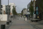 Pictured only a short time after the street was pedestrianised in the 2000s, granite seating was a feature of Bedford Row