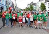 Limerick and Cork fans in Charleville ahead of Munster final Picture: Adrian Butler