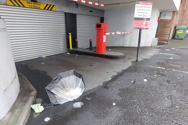 The entrance to the Henry Street car park was identified by inspectors as being an issue