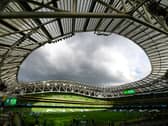 A general view of the pitch and stands at the Aviva Stadium, Dublin