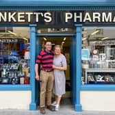 Eibhlis and Tom Shanahan bought Plunkett’s Pharmacy 25 years ago this week. 
