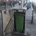 Bins are often raided as bottles and cans are sought