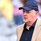 Comedian Dara Ó Briain at the GAA Hurling All-Ireland Senior Championship semi-final match between Clare and Limerick at Croke Park in Dublin. Picture: Piaras Ó Mídheach/Sportsfile 