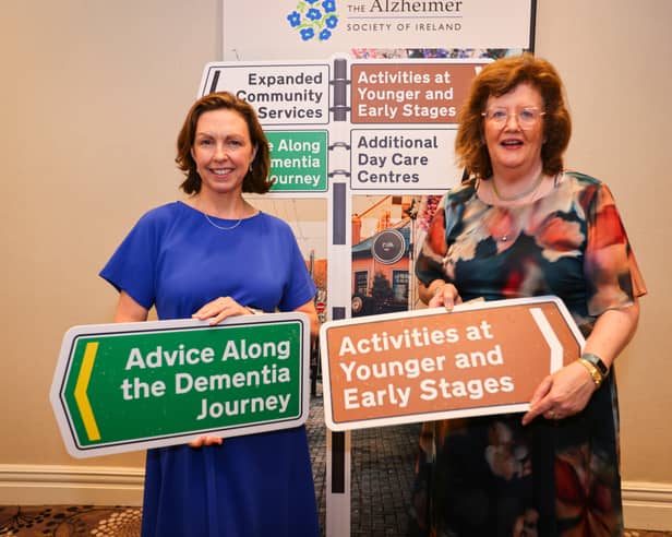 At the launch of The Alzheimer Society of Ireland’s Pre-Budget Submission 2027 were, Samantha Taylor, Head of Risk, Compliance and Dementia Advisory Services, The ASI and Limerick Senator Maria Byrne.