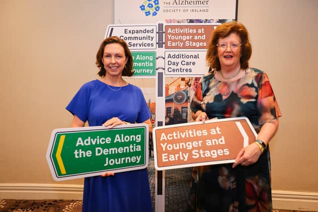 At the launch of The Alzheimer Society of Ireland’s Pre-Budget Submission 2027 were, Samantha Taylor, Head of Risk, Compliance and Dementia Advisory Services, The ASI and Limerick Senator Maria Byrne.