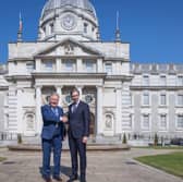 Tánaiste and Fine Gael leader Simon Harris with Fine Gael Councillor and Príomh Chomhairleoir of Limerick County Council, Tom Ruddle PICTURE: FERGAL PHILLIPS
Released on behalf of Fine Gael