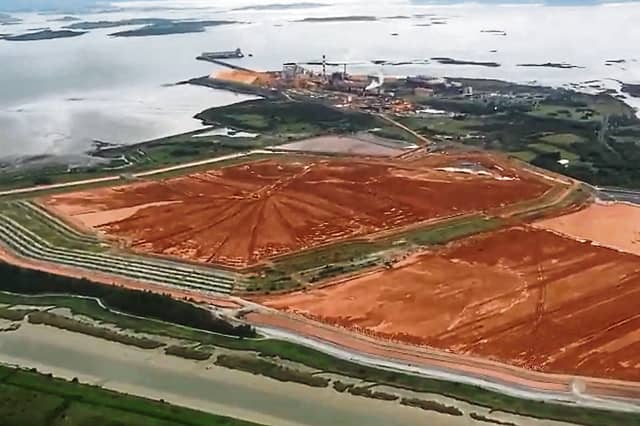 The red mud ponds at Aughinish Alumina, where there are fears for hundreds of jobs