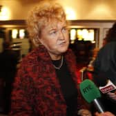 Brenda Fricker being interviewed