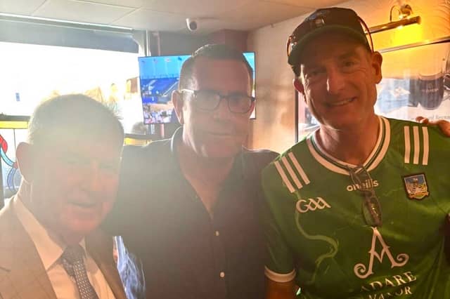 JP McManus and Ryder Cup captain Jim Furyk pictured in Briody’s Pub, Dublin