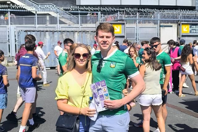 James O'Regan and Andrea Moloney O'Regan of Kilteely Dromkeen GAA at the All-Ireland Senior Hurling Final