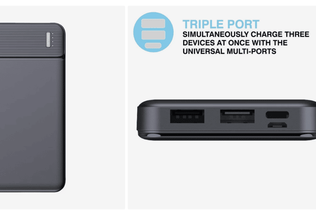 This power bank charges three devices at once