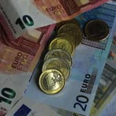 Fifty, twenty, ten and five euro notes