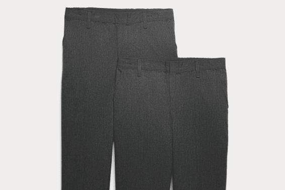 2 pack easy wear boys school trousers.