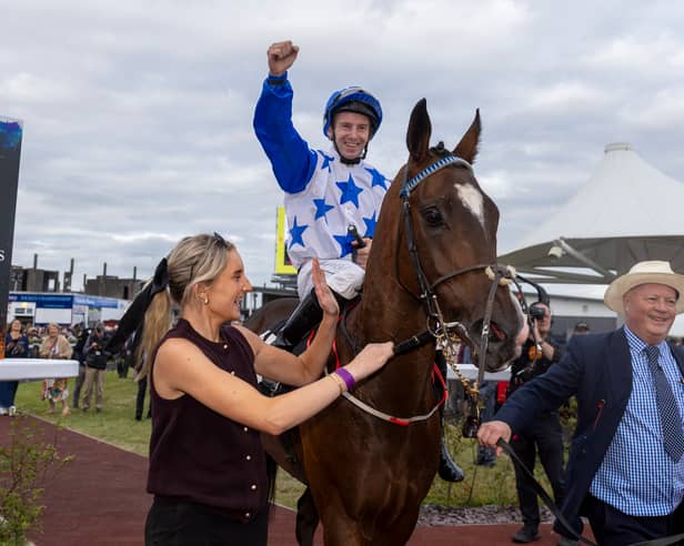 Moyross jockey Wesley Joyce saluted the crowd after winning on Jp's Express