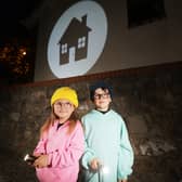 Focus Ireland supporters Sydney, 6, and Reggie Power, 8, helping launch Shine A Light for Focus Ireland