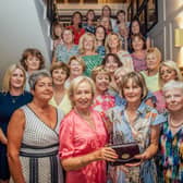 Miriam O'Keeffe Lady Captain Lahinch Golf Club, with all prize winners including Ina Nolan who won her Lady Captain's Prize