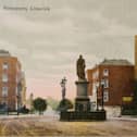 The Crescent and the Daniel O'Connell Monument, captured by paint in yesteryear