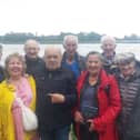 Members of the Limerick Historical Society, pictured ashore after arriving safely back from Holy Island in Clare