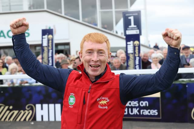 Eoin McCarthy after training his second winner of the day