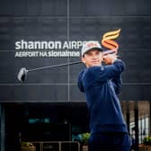 Miles Russell of the USA Walker Cup team at Shannon Airport ahead of the competition which takes place Saturday and Sunday at Lahinch Golf Club 