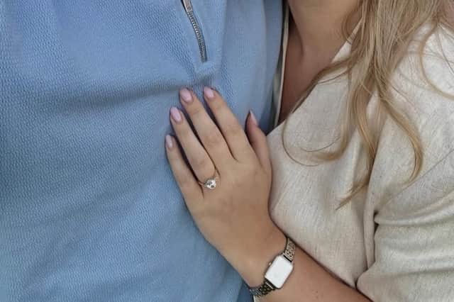 A snap of the sparkly ring!
