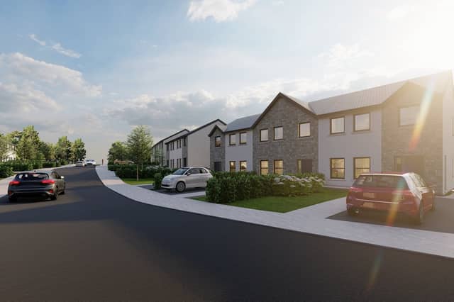 An artist's impression of the new houses