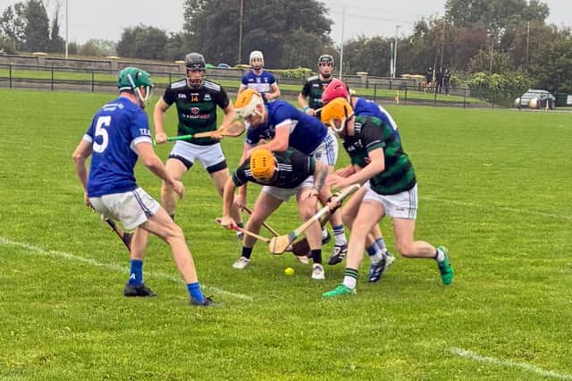 Both sides battle for possession during Dromin-Athlacca's Premier IHC victory over Granagh-Ballingarry in Ballyagran