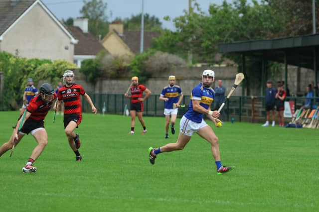 Arron Gillane of Patrickswell shoots for a point against Adare in the SHC clash in Kilmallock